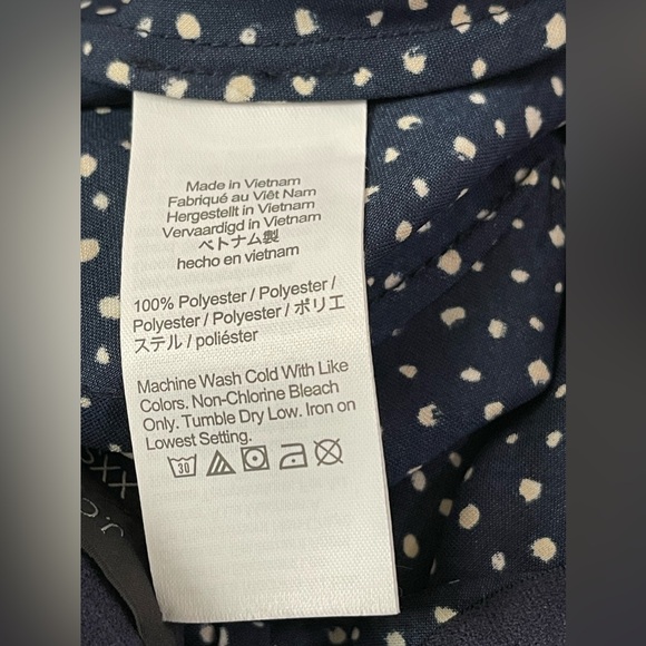 J. Crew Navy & White Polka Dot Skirt & Blouse Set Size XXS - Picture 9 of 15